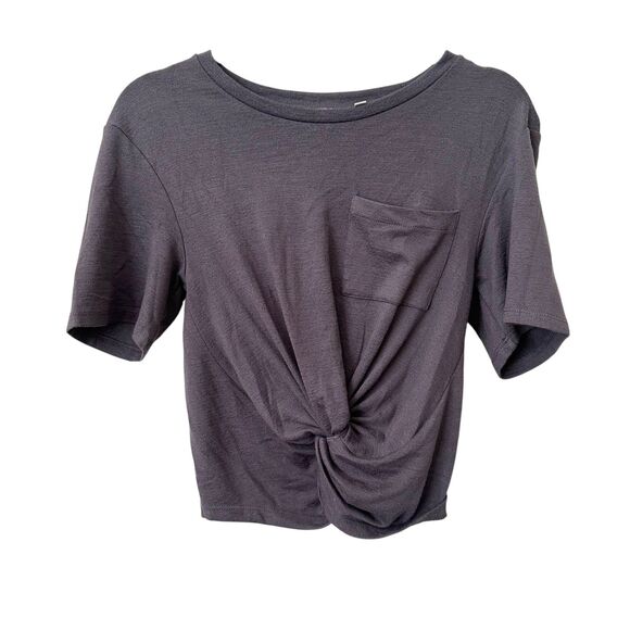 ARITZIA Wilfred Free Twist Front Top Gray Medium - Picture 2 of 5